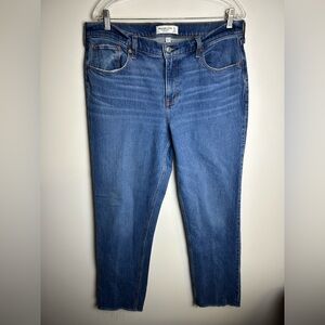 Abercrombie &‎ Fitch the 90s Straight Mid Rise Curve Love Blue Jeans 31/12x 29